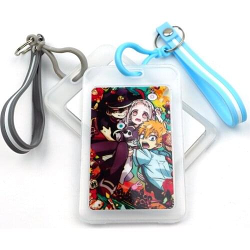 Anime Toilet Bound Hanako kun Yugi Amane Transparent Keychain ID Card Holder Credit Bank Card Protective Case Bus Card Cover