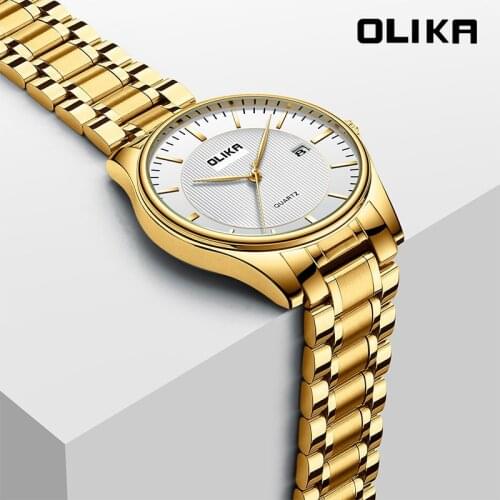 Olilka/ Oulijia Special Mens Watch Luxury Watch Solid Steel Strip Waterproof Fashion Business Simple Mens Watch Watch for Men
