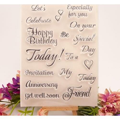 Word Clear Stamp Or stamp for DIY Scrapbooking/Card Making/Kids Fun Decoration Supplies A658