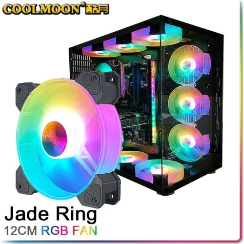COOLMOON 120mm One PC RGB Fan 5V Music Rhythm A-RGB Chassis Quiet Fan