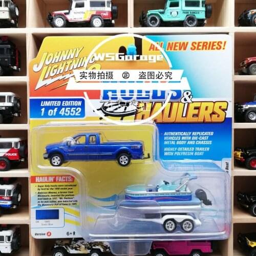 JohnnyLightning 2004 Ford F-250 trailer Diecast Collection of Die-casting Simulation Alloy Model Children Toys