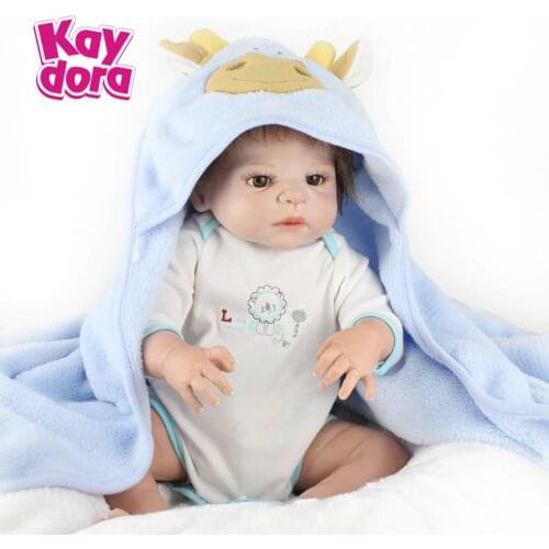 KAYDORA 55cm Reborn Baby Doll Full Vinyl Body Dolls New Fashion Realistic Babies Toys Girls & Boys Playmate Gift BONECA BEBE