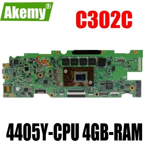 Akemy For ASUS Chromebook Flip C302C C302CA Laotop Mainboard C302CA Motherboard with 4405Y-CPU 4GB-RAM 32G-SSD