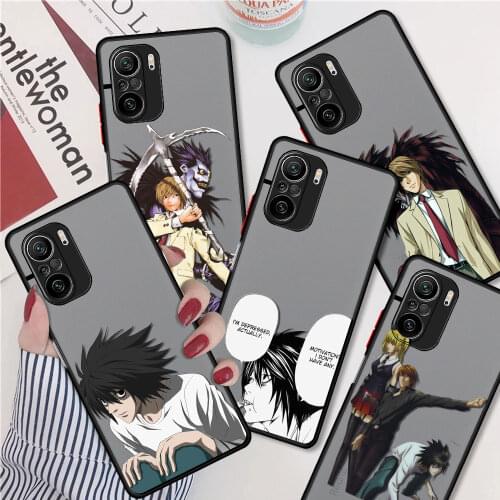 Matte Case For Xiaomi Redmi Note 10 9 8 Pro 9S 10S 9A 9C 9T 7 K40 5G 8A K20 Shockproof Phone Cover Fundas Anime Death Note Shell