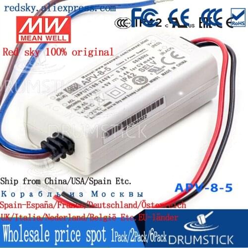 Steady MEAN WELL APV-8-5 5V 1.4A meanwell APV-8 5V 7W Single Output LED Switching Power Supply