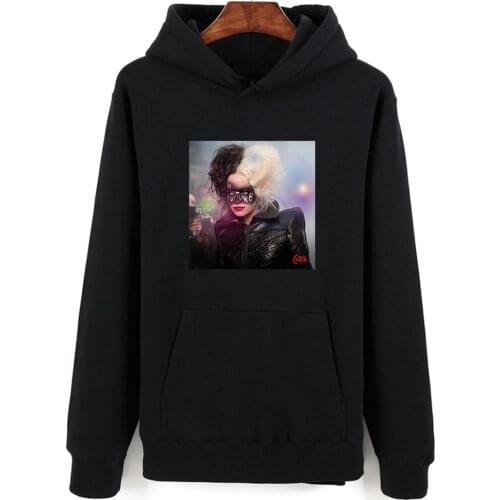 Fashion Witch Cruella Hoodie Personality Men And Women Sportswear Street Wear Oversized Pullover Boy/Girl Hip Hop Custom made
