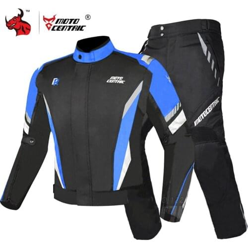 Men Motorcycle Jacket Breathable Motocross Suits Waterproof Motorcycle Riding Jacket + Pants With Removeable Linner For 4 Season