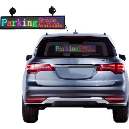 P5mm RGB Color 12V Taxi Rear Window WIFI Progam Message Scrolling Sign Board Advertising Running LED Car Display