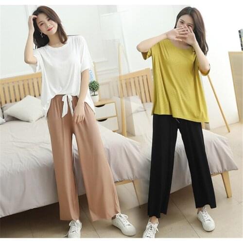 Plus size pajamas loose home service female summer suit spring new pijamas women short sleeve casual cotton bathrobe