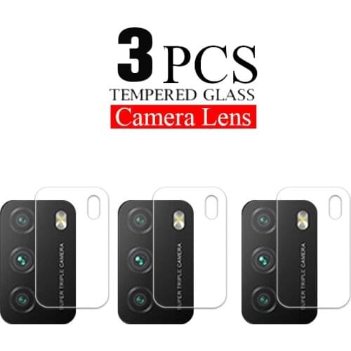 3-pcs for Xiaomi little m3 Camera Lens film on Screen Protector poco m3 Glass for xiomi pocoM3 little3 pcm3 protective glass