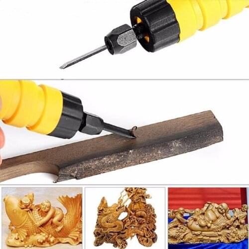 Selling Kitchen Electric Furniture Carpentry Root Carving Knife Tool Handle Flexible Shaft Chisel Carved Wood