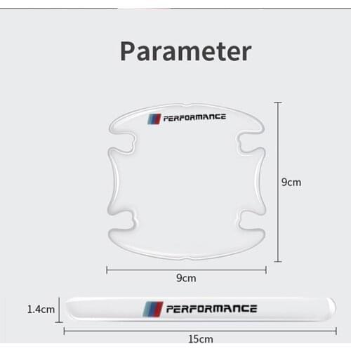 4 Pcs PVC Transparent Door Handle Sticker for BMW 1 2 3 4 5 6 7 Z Series X1 X2 X3 X4 X5 X6 X7 Protection Film