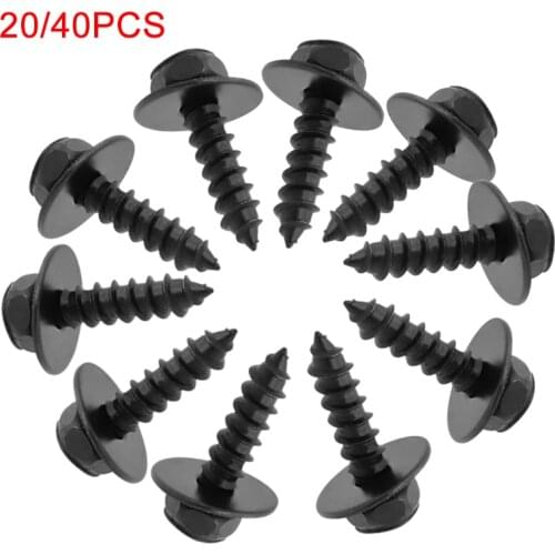 Hexagon Self-Drilling Screw Nuts For Mercedes Benz Universal Fender Screws Retainer Clips Auto Hex Bolt Metal Fasteners For Benz