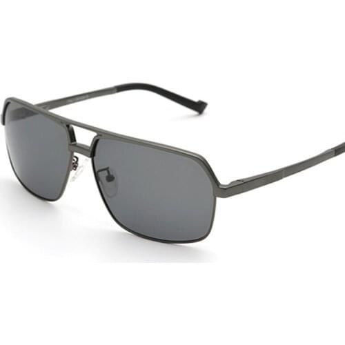 VEGA Classic Polarized Sunglasses Men Women Flat Top Driving Glasses Rectange Aluminum Frame HD-Vision Lenses 8549