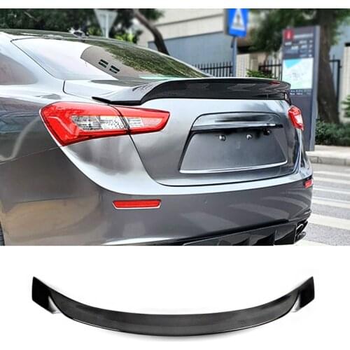 Trunk Spoiler Carbon Fiber Type AC Car Rear Trunk Wing Refit Accessories Spoiler For Maserati Ghibli 3.0T S Q4 2014-2020