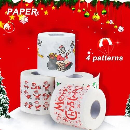 Toilet paper 3 layers Christmas Printed Toilet Paper Household Products Soft Toilet Paper Merry Christmas Santa Claus 2