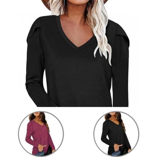 Streetwear Stylish Breathable Solid Pullover T-Shirt T-Shirt Women Blouse Solid Color for Going Out
