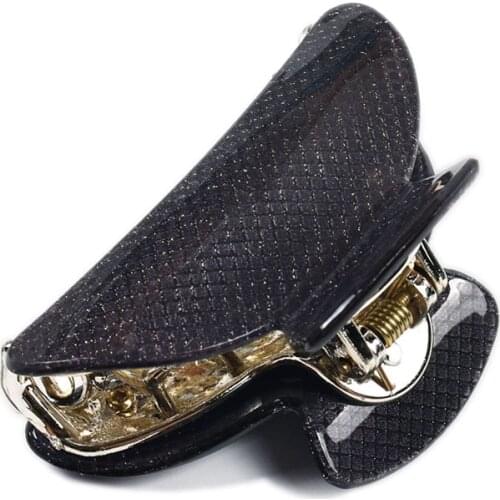 6.5cm Girls Crab Hair Clips Her Claws Acrylic Glitter Plaid Hair Accessories for Women Hairpins Headwear 19004