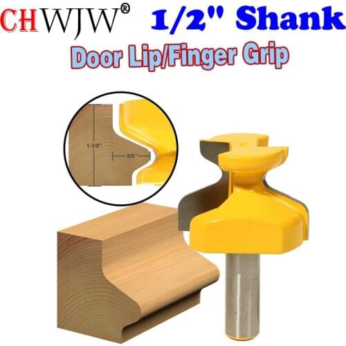 1PC 1/2 Shank Door Edge Reversible European Finger Pull Lip Router Bit Tenon Cutter for Woodworking Tools - ChWJW 16155