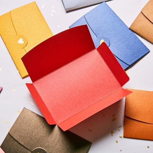 10Pcs Heart envelopes Love Button Envelope Kraft Paper Gift Card Handmade Paper String Romantic Colorful Letter 10*7CM