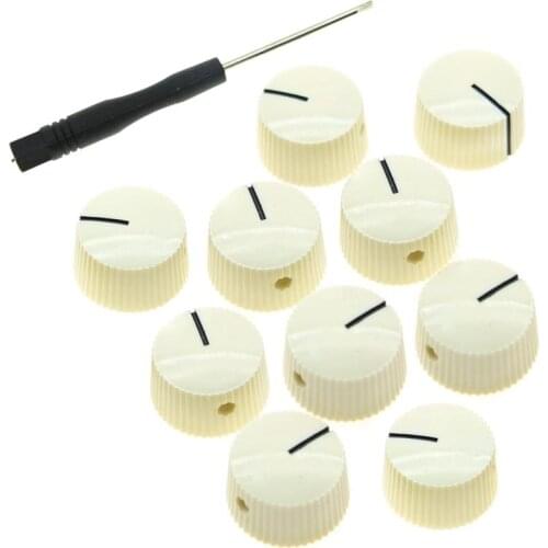 10x Ivory Vintage Style Barrel Guitar AMP Knob Amplifier Knobs for Fender Electric Guitar Parts Guitar Accessories Dropshipping
