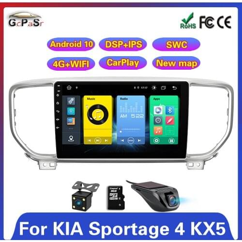 4G + 64G Android 10 For KIA Sportage 4 2016 2017 2018 KX5 Audio Car Android Radio Multimedia Player GPS Navigator No 2din 2 din