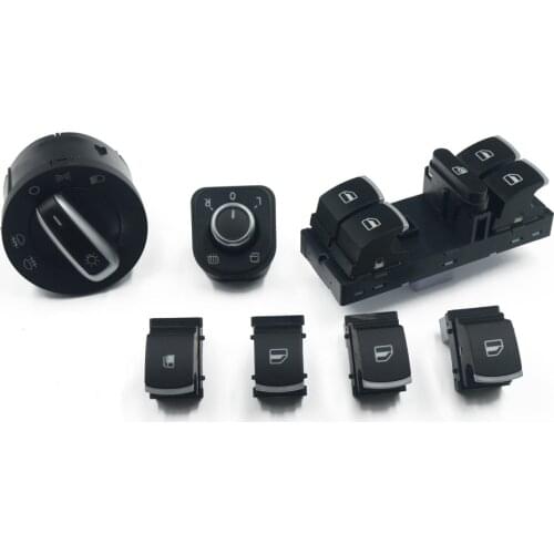 7PCs/Set Window Headlight Mirror Fuel GAS Switch Button For VW Golf MK5 MK6 Jetta MK3 III Tiguan 2005-2010 5ND941431A 5ND959857