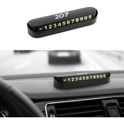 Car Temporary Parking Card Phone Number Card Plate Sticker for Peugeot 207 Accessories