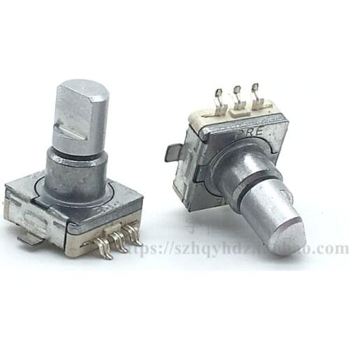 1 Piece EC11 Encoder 360 Degree Rotating Navigation Volume Switch 30 Points 15 Pulse Half Shaft 12.5mm With Switch