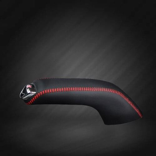 Car Hand Brake Covers Top Layer Leather Case for Chevrolet Aveo Captiva Handbrake Grips Genuine Cover Auto Handbrake