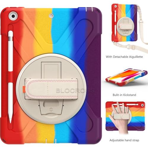 For iPad 10.2 Case 2019/2020 8th 7th Generation Stand Cover Heavy Duty Colorful Capa for iPad 8 7 Tablet Case with Pencil Holder