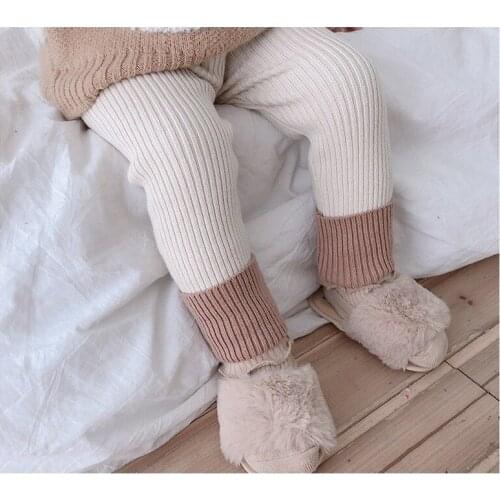 Childrens Straight Pants 2019 New Girl Autumn Pants Solid Color Warm Girls Pants Low Waist Elastic Band Girls Straight Pants
