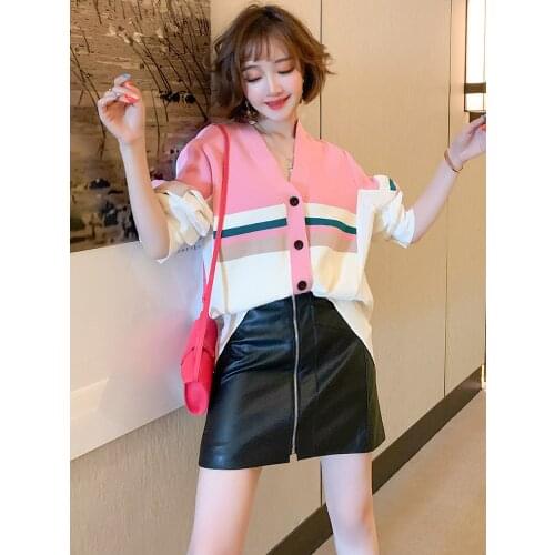 Zipper design high waist A Matte fontPUWomens half skirt 2021 Spring new High Quality Top Quality