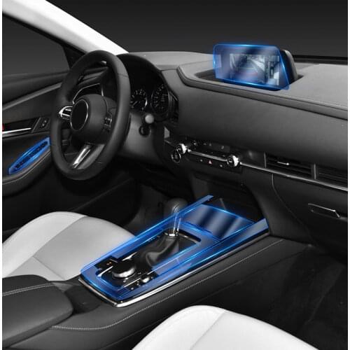 For Mazda CX-30 2020 2021 Car Interior Center console Transparent TPU Protective film Anti-scratch film navigation Accessories
