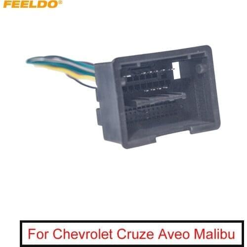 FEELDO 10Pcs Car Stereo Audio Installation Wiring Harness Adapter For Chevrolet Cruze Aveo Malibu ISO Radio CD/DVD Cable #AM6078