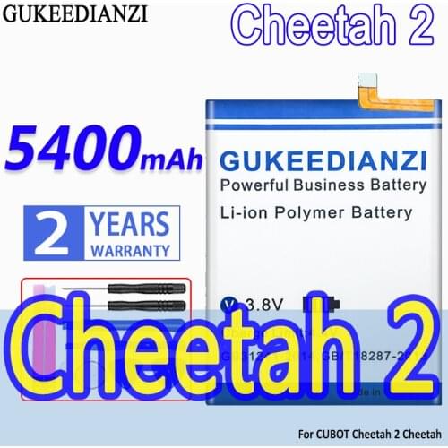 GUKEEDIANZI High Capacity Battery Cheetah2 5400mAh For CUBOT Cheetah 2 Cheetah2 Mobile Phone Bateria