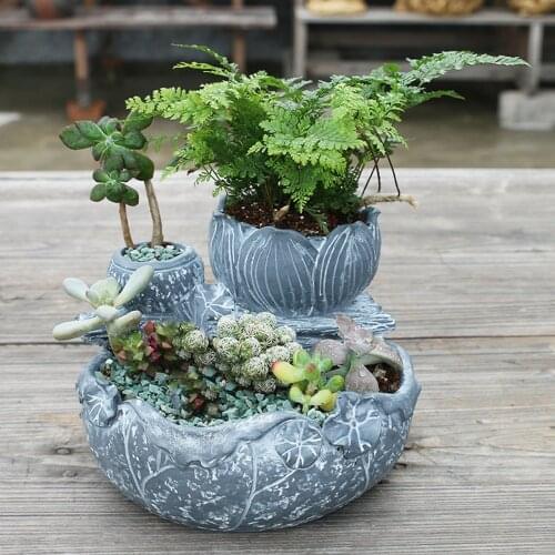 Ceramic Succulent Pot Planter Cactus Plant Containers for Home Office Table