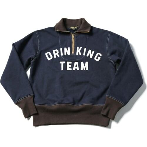 Bronson Drinking Team Sweatshirts Rugged Two-Tone Retro Motorcycle Club Jersey