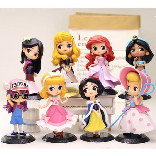 Disney Frozen Anime Humanoid Doll Elsa Princess Schneewittchen Alice Fairy Tale Cartoon Figure Girl Kawaii Toy Childrens Gifts