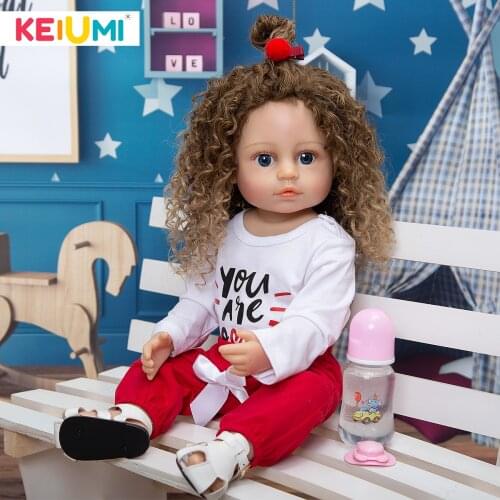 Baby Early Education Toy 55 CM Full Silicone Body Reborn Baby Dolls Realistic Girl Baby Doll Toys Children Birthday Gifts