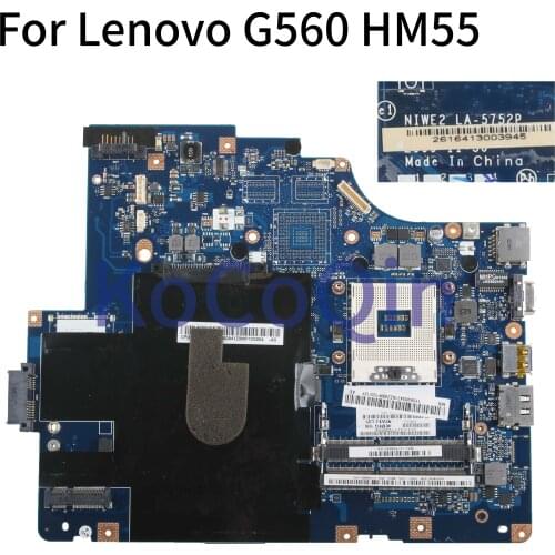 KoCoQin Laptop motherboard For LENOVO Ideapad G560 Z560 Mainboard NIWE2 LA-5752P HM55