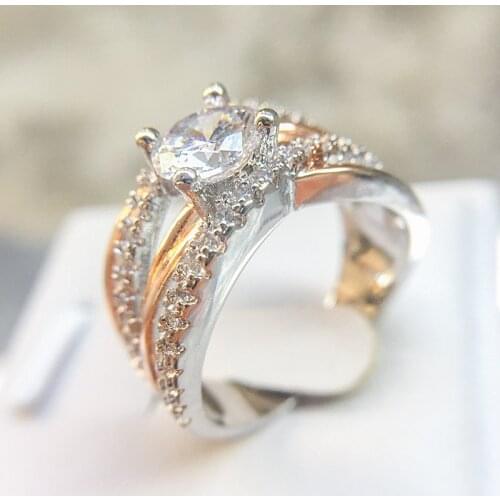 Fashion Female Ring 2021 New 14K Gold Sparkling & Polished Lines Finger Ring for Women Wedding Engagement Fine Jewelry Gift Anel