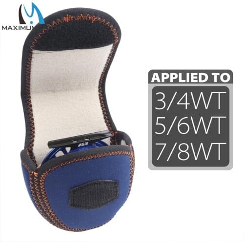 Maximumcatch Fly Fishing Reel Cover Reel Pouch Sheepskin Lined Bag for 3/4/5/6/7/8WT Fly Reel