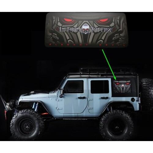 AXIAL SCX10 II 90046MS devil eye back side window stickers side window stickers 1/10RC simulation climbing car Wrangler TOPFIRE