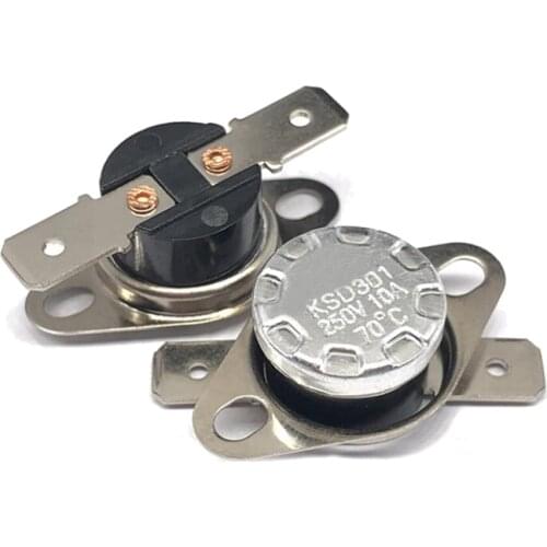 KSD301 250V 10A Normally Closed NC Thermostat Temperature Thermal Control Switch DegC 40C-135C For Arduino