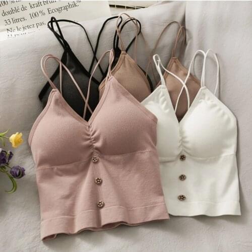 New Japanese Cotton Underwear Sexy Solid Color Top Fashion Sports Long Tank Up Womens Suspender Button Underwear Sexy Lingerie