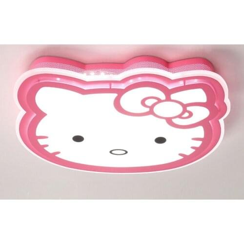 OOVOV Girls Room Cartoon Kitty LED Ceiling Light Creative Baby Room Kids Room Princess Room Cat Ceiling Lamp