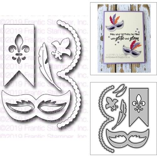 New Mardi Gras Icons Craft Embossing Mold 2021 Metal Cutting Dies for DIY Decorative Scrapbooking Album Card Making No Stamps