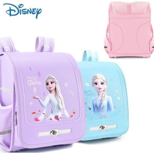 Disney Frozen Girls School Bag Princess Elsa Cute Shoulder Bag Primary Student Waterproof Large Capacity Backpack Girls Gifts