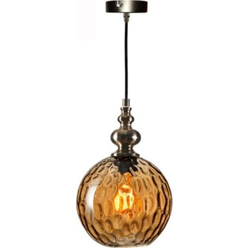 Nordic amber wave dot glass pendant lights bedroom living room dining room modern lamps retro single hanging lamps lighting